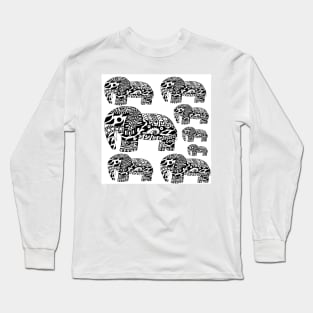 elephant stampede ecopop Long Sleeve T-Shirt